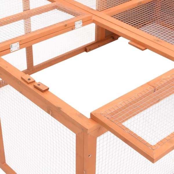 vidaXL udendørs dyrebur 150x100x50 cm massivt grantræ -  Huse & bure til små dyr