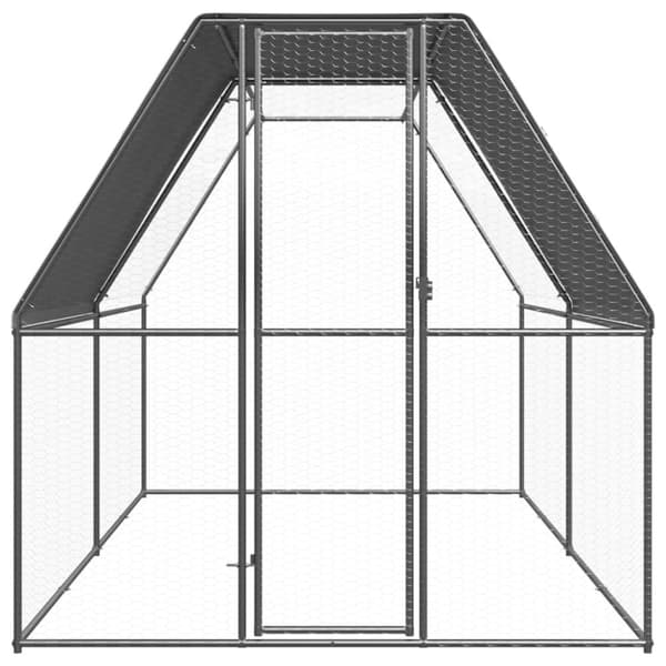 vidaXL Ulkotilan kanahäkki 2x4x2 m galvanoitu teräs -  Pieneläinten kopit & häkit