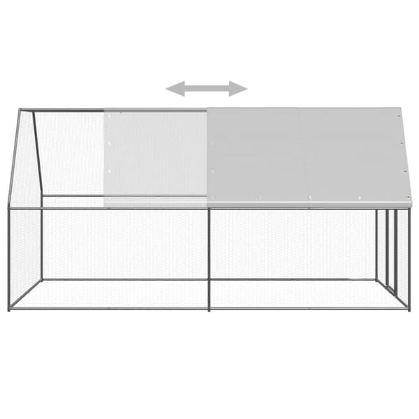 vidaXL Ulkotilan kanahäkki 2x4x2 m galvanoitu teräs -  Pieneläinten kopit & häkit