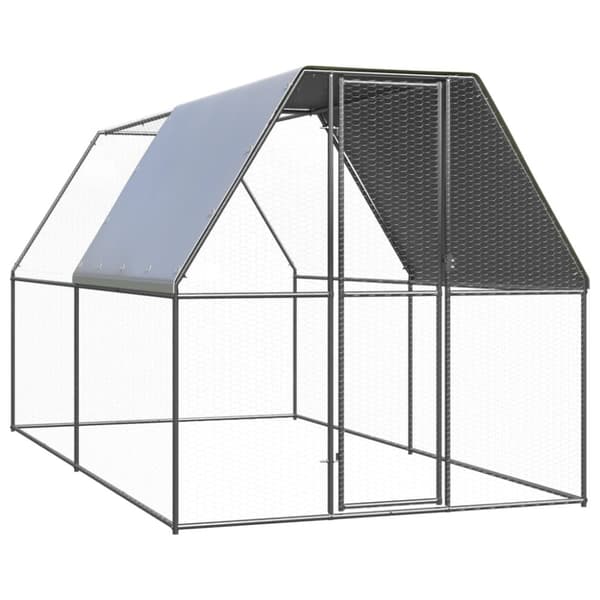 vidaXL Ulkotilan kanahäkki 2x4x2 m galvanoitu teräs -  Pieneläinten kopit & häkit