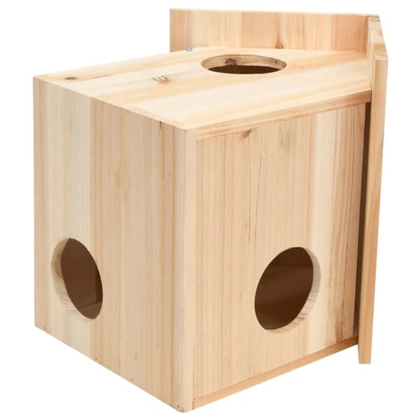 vidaXL Ekorrholk massivt granträ 26x25x29 cm -  Smådjursburar