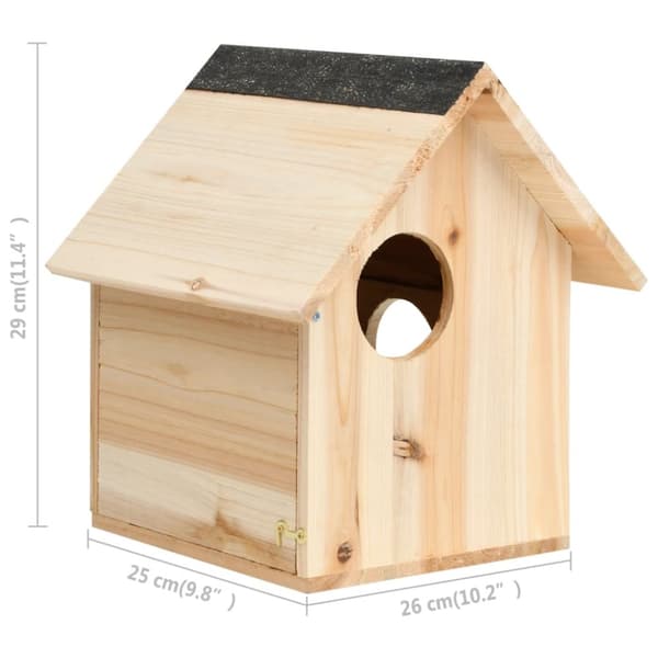 vidaXL Ekorrholk massivt granträ 26x25x29 cm -  Smådjursburar