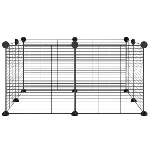 vidaXL 8-paneelinen lemmikkihäkki musta 35x35 cm teräs -  Pieneläinten kopit & häkit