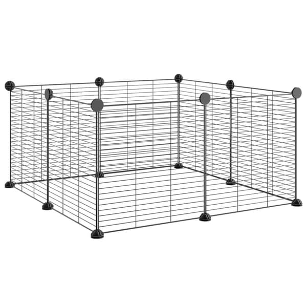 vidaXL 8-paneelinen lemmikkihäkki musta 35x35 cm teräs -  Pieneläinten kopit & häkit