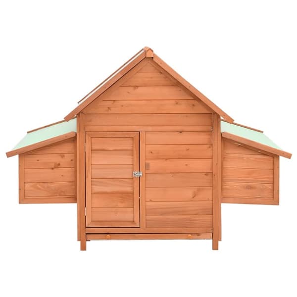 vidaXL hønsehus 152x96x110 cm massivt grantræ -  Huse & bure til små dyr