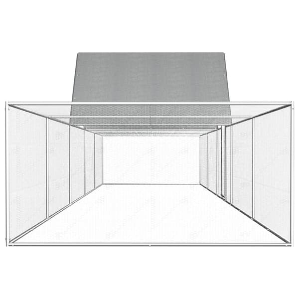 vidaXL Kanahäkki 10x2x2 m galvanoitu teräs -  Pieneläinten kopit & häkit