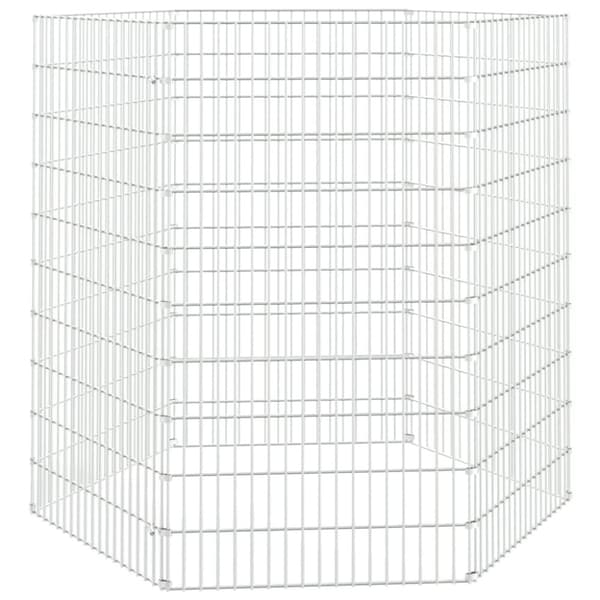 vidaXL 6-panels kaninbur 54x100 cm galvaniseret jern -  Huse & bure til små dyr