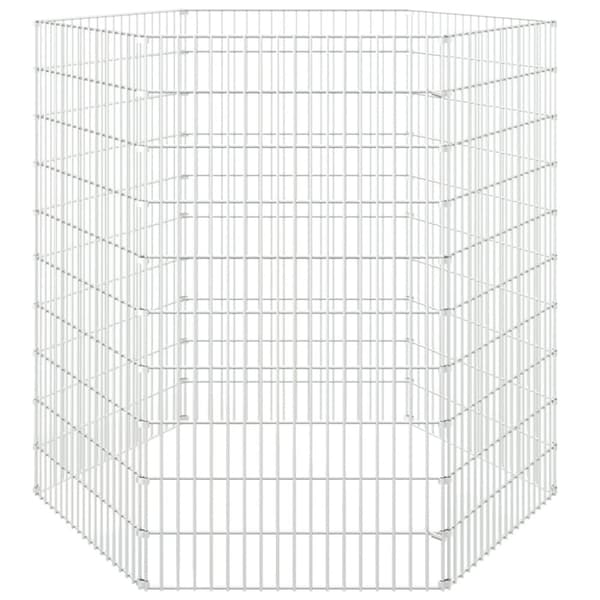 vidaXL 6-panels kaninbur 54x100 cm galvaniseret jern -  Huse & bure til små dyr