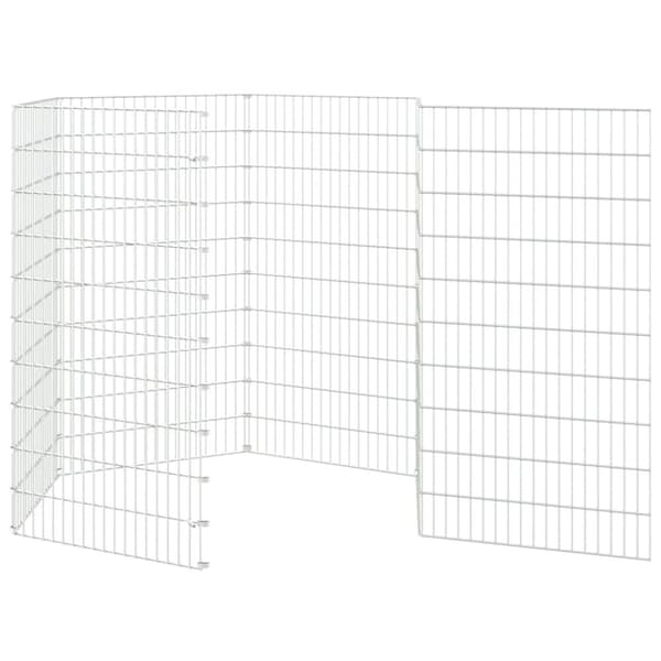 vidaXL 6-panels kaninbur 54x100 cm galvaniseret jern -  Huse & bure til små dyr