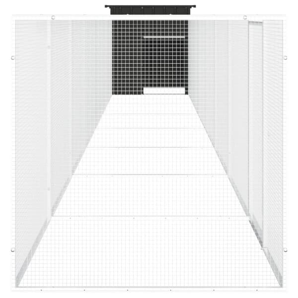 vidaXL Kanahäkki antrasiitti 800x91x100 cm galvanoitu teräs -  Pieneläinten kopit & häkit