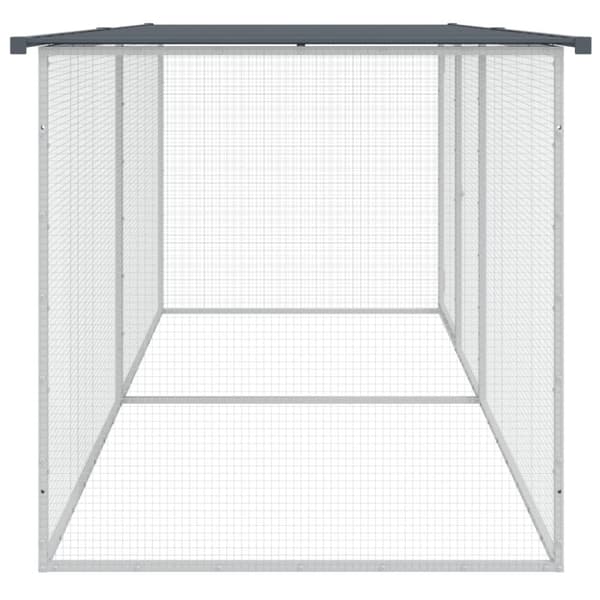 vidaXL Kanahäkki katolla antrasiitti 203x98x90 cm galvanoitu teräs -  Pieneläinten kopit & häkit