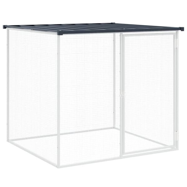 vidaXL Kanahäkki katolla antrasiitti 203x98x90 cm galvanoitu teräs -  Pieneläinten kopit & häkit
