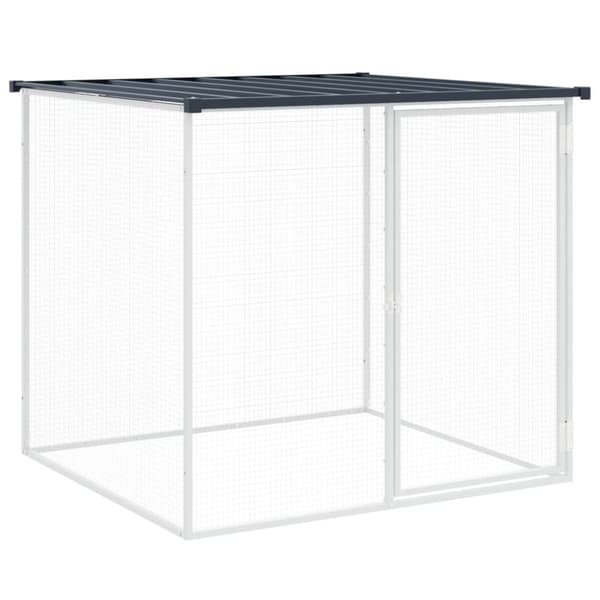 vidaXL Kanahäkki katolla antrasiitti 403x98x90 cm galvanoitu teräs -  Pieneläinten kopit & häkit