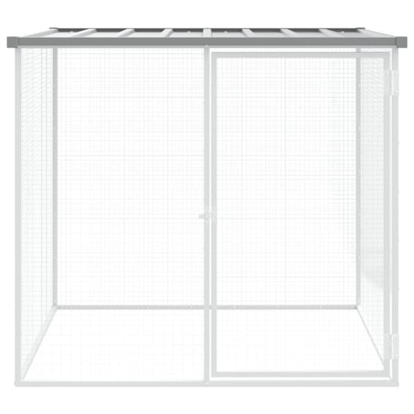 vidaXL Kanahäkki katolla vaaleanharmaa 103x98x90 cm galvanoitu teräs -  Pieneläinten kopit & häkit