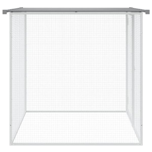 vidaXL Kanahäkki katolla vaaleanharmaa 103x98x90 cm galvanoitu teräs -  Pieneläinten kopit & häkit