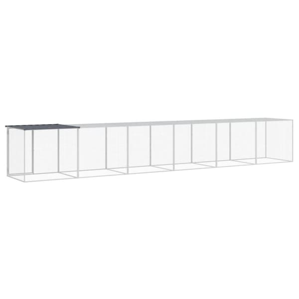 vidaXL Kanahäkki katolla antrasiitti 603x98x90 cm galvanoitu teräs -  Pieneläinten kopit & häkit