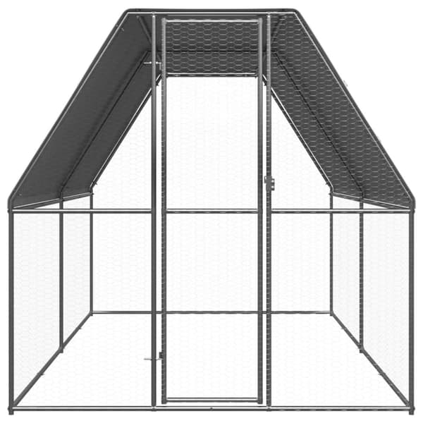 vidaXL Ulkotilan kanahäkki 2x4x2 m galvanoitu teräs -  Pieneläinten kopit & häkit