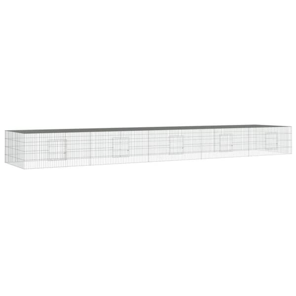 vidaXL 5-panels kaninbur 541x109x54 cm galvaniseret jern -  Huse & bure til små dyr