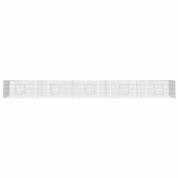 vidaXL 5-panels kaninbur 541x109x54 cm galvaniseret jern -  Huse & bure til små dyr