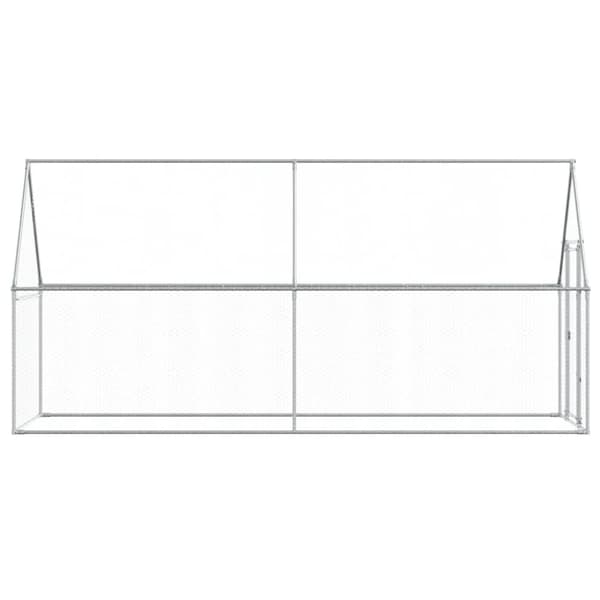 vidaXL Hönsbur silver 400x100x190 cm galvaniserat stål -  Smådjursburar
