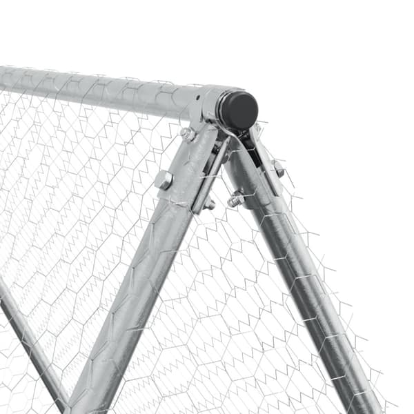 vidaXL Hönsbur silver 400x100x190 cm galvaniserat stål -  Smådjursburar