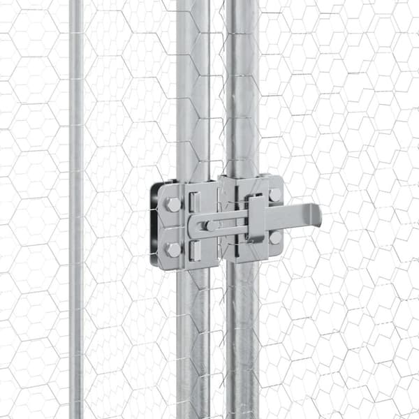 vidaXL Hönsbur silver 400x100x190 cm galvaniserat stål -  Smådjursburar
