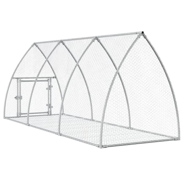 vidaXL kaninbur 300x105x120 cm galvaniseret stål sølvfarvet -  Huse & bure til små dyr