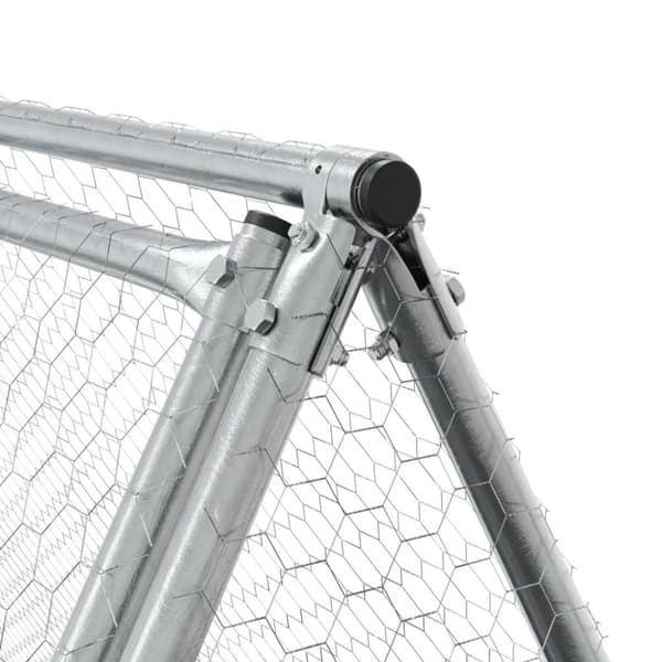 vidaXL Hönsbur silver 400x105x91 cm galvaniserat stål -  Smådjursburar