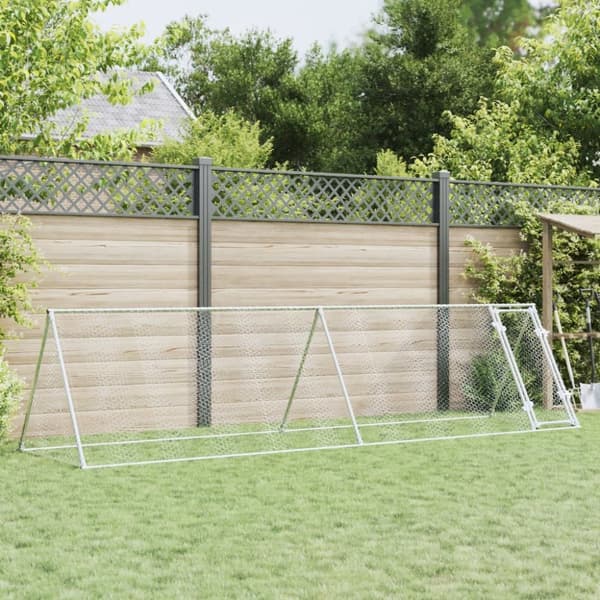 vidaXL Hönsbur silver 400x105x91 cm galvaniserat stål -  Smådjursburar