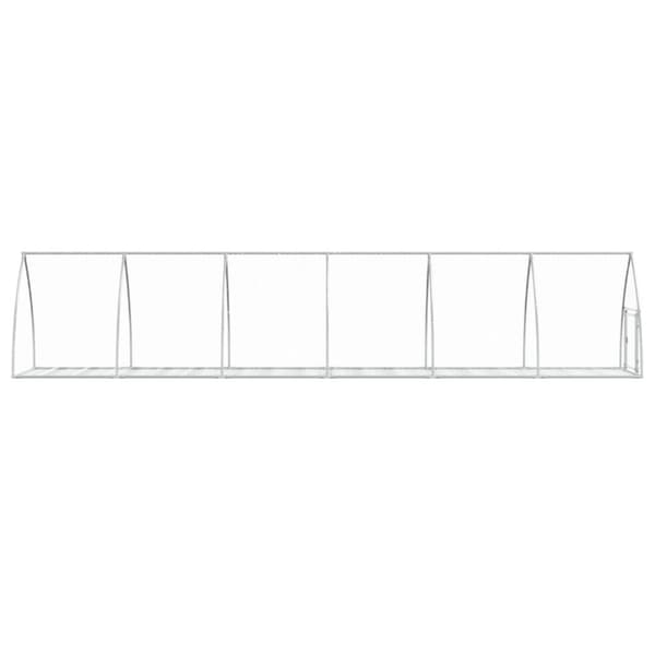 vidaXL kaninbur 600x105x120 cm galvaniseret stål sølvfarvet -  Huse & bure til små dyr