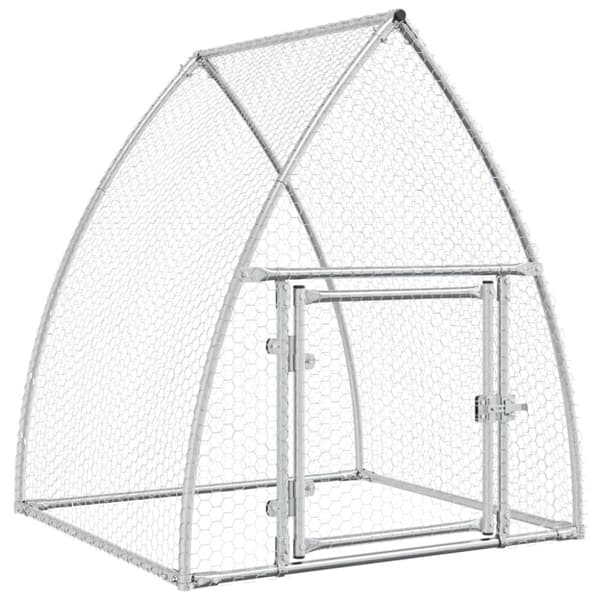 vidaXL Hönsbur silver 100x105x120 cm galvaniserat stål -  Smådjursburar