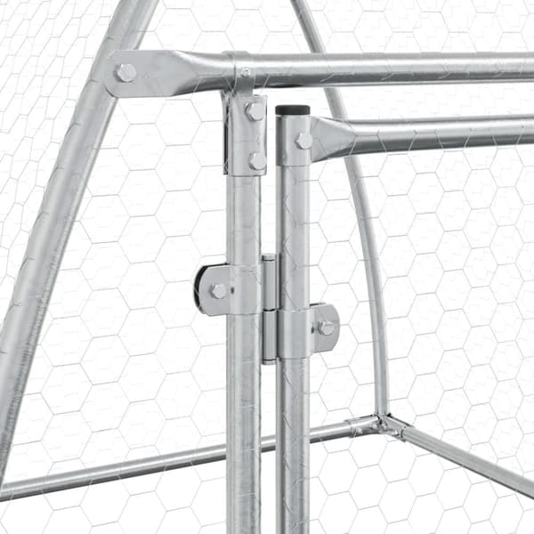vidaXL Hönsbur silver 100x105x120 cm galvaniserat stål -  Smådjursburar