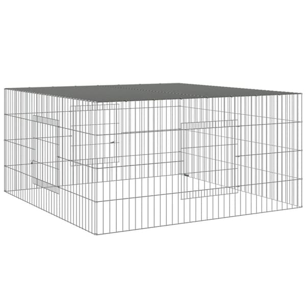 vidaXL kaninbur 110x110x55 cm galvaniseret jern -  Huse & bure til små dyr