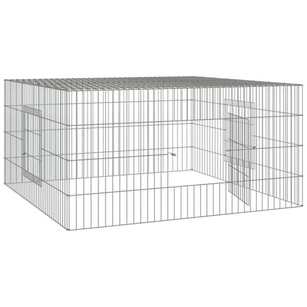 vidaXL kaninbur 110x110x55 cm galvaniseret jern -  Huse & bure til små dyr