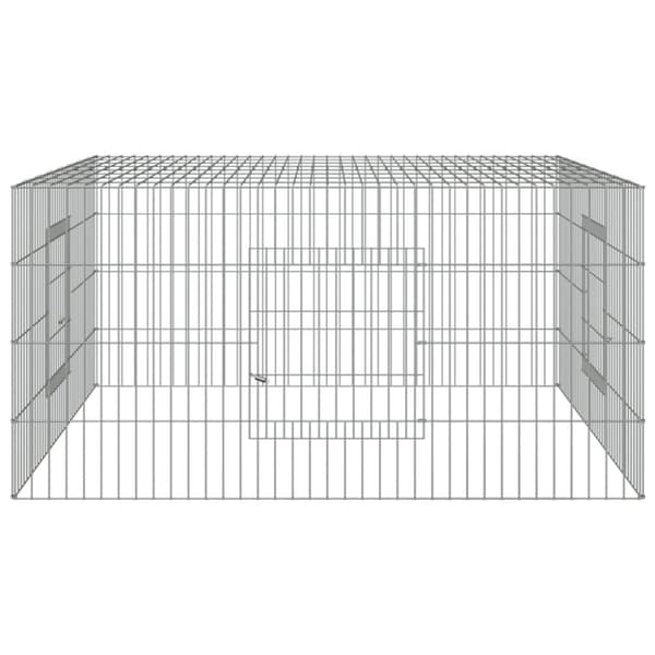 vidaXL kaninbur 110x110x55 cm galvaniseret jern -  Huse & bure til små dyr