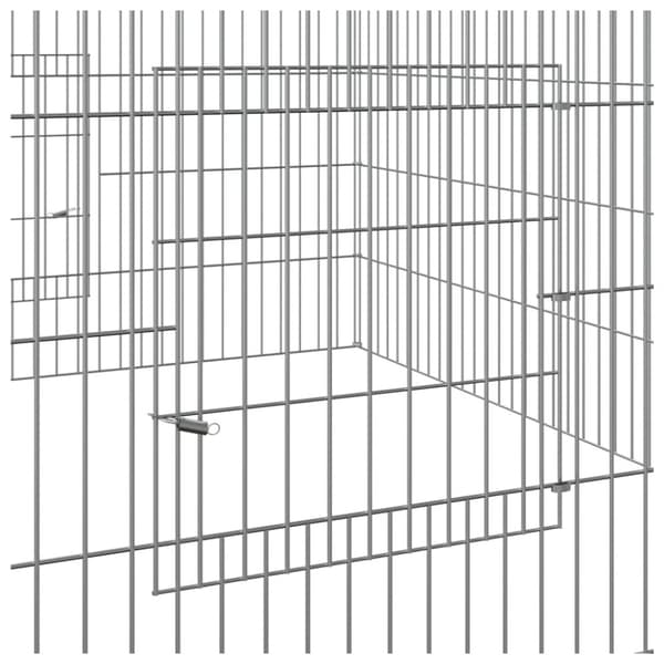 vidaXL kaninbur 110x110x55 cm galvaniseret jern -  Huse & bure til små dyr