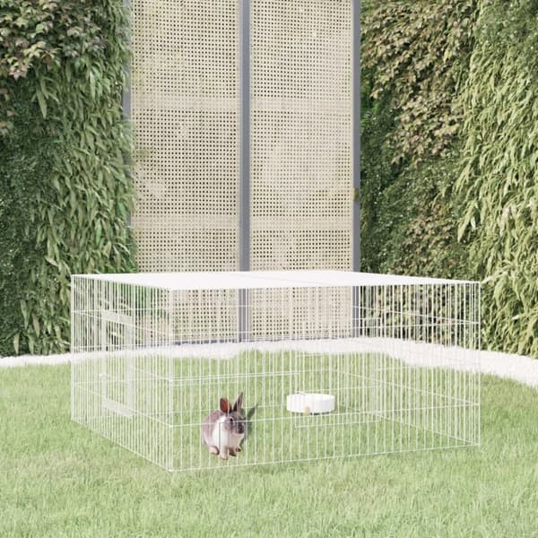 vidaXL kaninbur 110x110x55 cm galvaniseret jern -  Huse & bure til små dyr