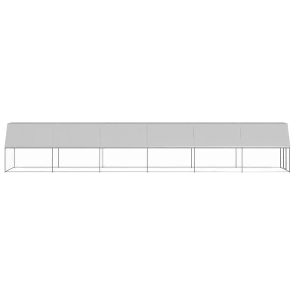 vidaXL Ulkotilan kanahäkki 2x12x2 m galvanoitu teräs -  Pieneläinten kopit & häkit