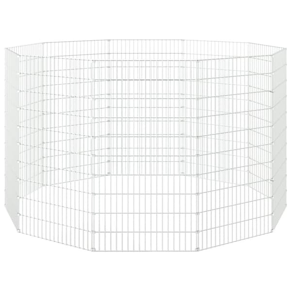 vidaXL 10-panels kaninbur 54x100 cm galvaniseret jern -  Huse & bure til små dyr