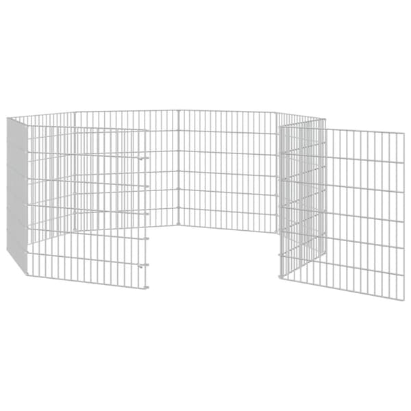 vidaXL 8-panels kaninbur 54x60 cm galvaniseret jern -  Huse & bure til små dyr