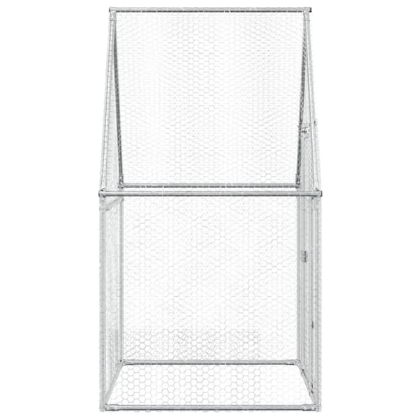 vidaXL Kanahäkki hopea 100x100x190 cm galvanoitu teräs -  Pieneläinten kopit & häkit