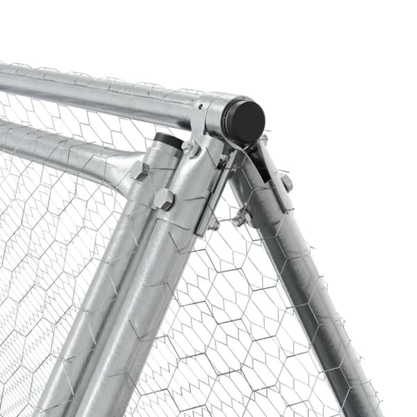 vidaXL Kaninbur silver 200x105x91 cm galvaniserat stål -  Smådjursburar