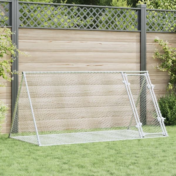 vidaXL Kaninbur silver 200x105x91 cm galvaniserat stål -  Smådjursburar