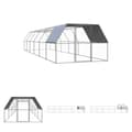 Miniatyrbillede 1 af 6: The Living Store udendørs hønsegård 3x12x2 m galvaniseret stål -  Huse & bure til små dyr