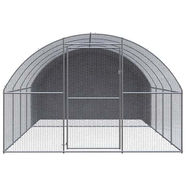 The Living Store Kanojen ulkohäkki 3x4x2 m galvanoitu teräs -  Pieneläinten kopit & häkit