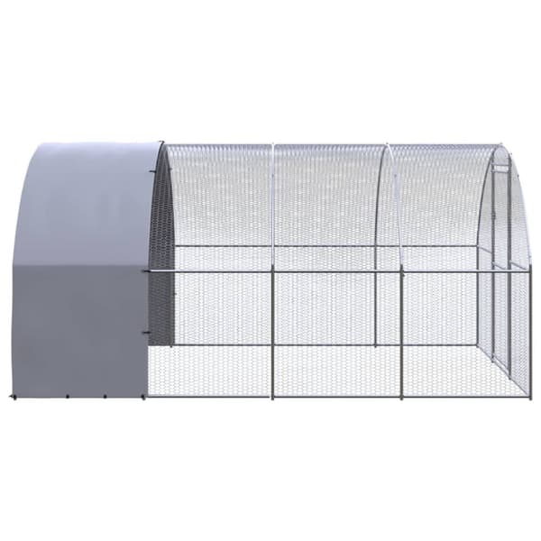 The Living Store Kanojen ulkohäkki 3x4x2 m galvanoitu teräs -  Pieneläinten kopit & häkit