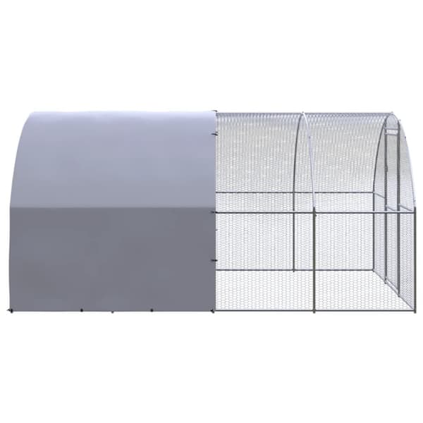 The Living Store Kanojen ulkohäkki 3x4x2 m galvanoitu teräs -  Pieneläinten kopit & häkit