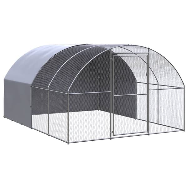 The Living Store Kanojen ulkohäkki 3x4x2 m galvanoitu teräs -  Pieneläinten kopit & häkit