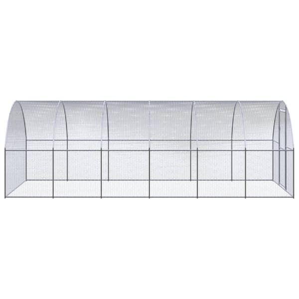 The Living Store Kanojen ulkohäkki 3x6x2 m galvanoitu teräs -  Pieneläinten kopit & häkit