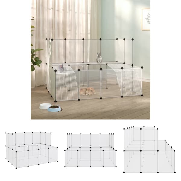 The Living Store lille dyrebur 143x107x93 cm PP og stål transparent - Huse & bure til små dyr